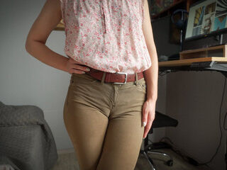 Naughty Colleague Showing Off Wedgie Pussy