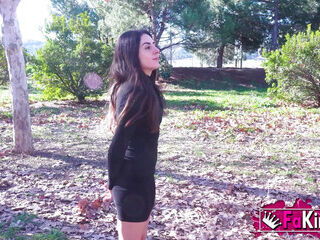 Amaya Castro tests an old cock and a young cock at once in her THREESOME