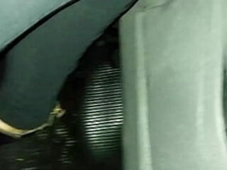 Driving while my wife and 18yo student play at seat back carsex Karina and Lucas