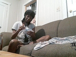 Ebony Rolls One Up And Gets On Top Of The Dick For A Creampie