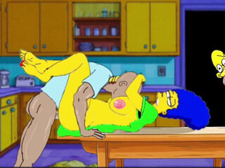 Married Housewife Gets Fucked on the Kitchen Table While Her Husband Stands Quietly Behind the Door and Watches