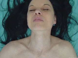 Ecstatic mature woman