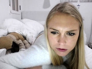 Busty blonde mature solo masturbation for webcam