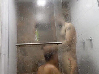 Rich and deep blowjob in the shower